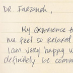 Handwritten patient testimonial number 44