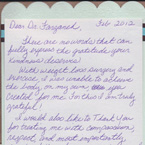 Handwritten patient testimonial number 8