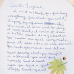 Handwritten patient testimonial number 12