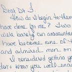 Handwritten patient testimonial number 54