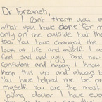 Handwritten patient testimonial number 64