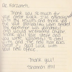 Handwritten patient testimonial number 72