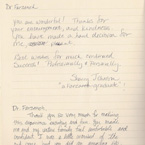 Handwritten patient testimonial number 92