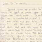 Handwritten patient testimonial number 106