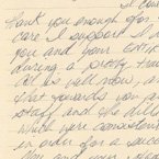 Handwritten patient testimonial number 134
