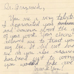 Handwritten patient testimonial number 144