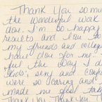 Handwritten patient testimonial number 148
