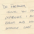 Handwritten patient testimonial number 152
